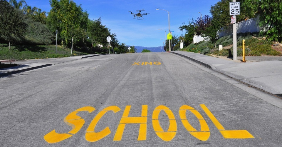 school drones denemarken verkeer onderzoek