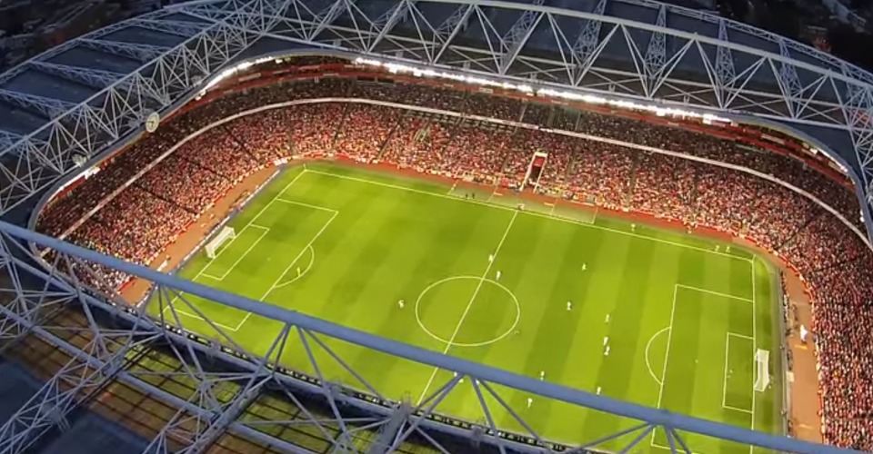 drone arsnal tottenham goal stadion dji